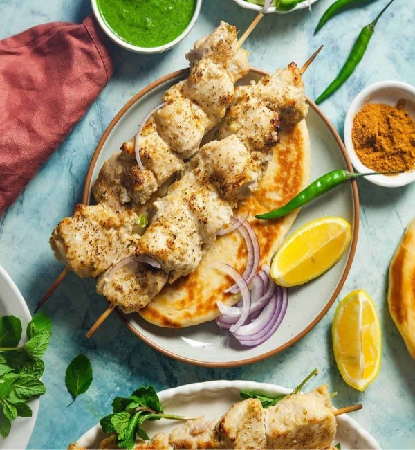 Malai Tikka in Ontario CA, Malai Tikka near me, creamy chicken tikka, Indian grilled chicken, chicken malai kabab, Indian restaurant Ontario